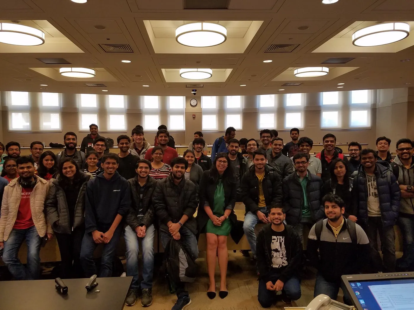Meeta Vouk with her NC State students